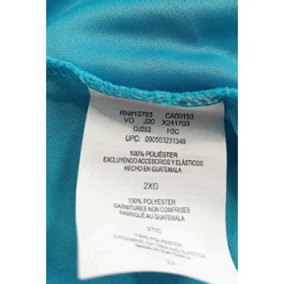 NEW Just My Size Bright Blue Top Size 2X - Picture 3 of 4